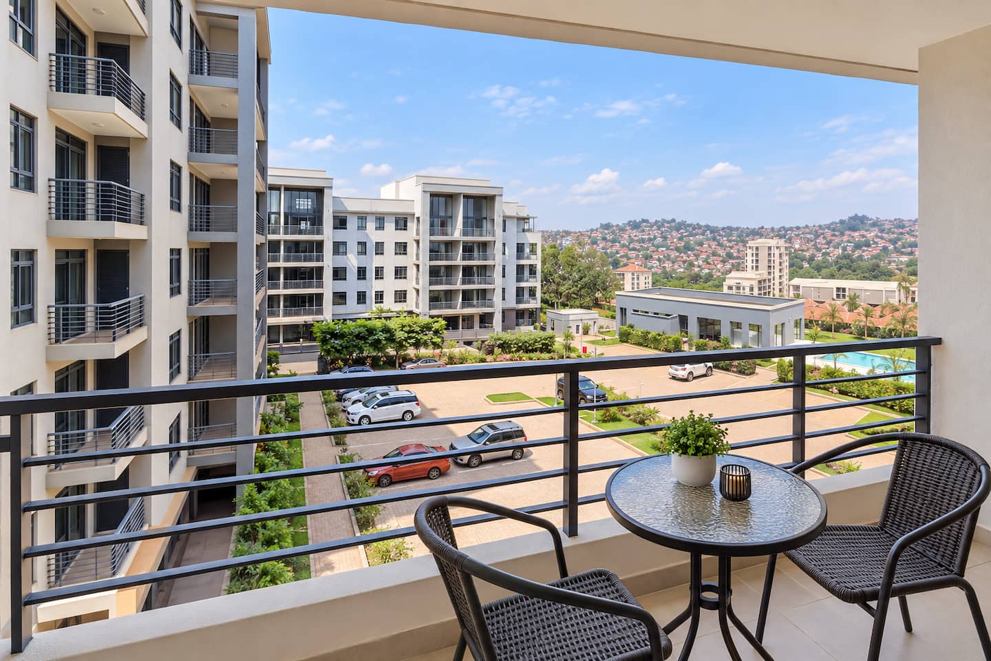 Furnished balcony overlooking Savana Heights