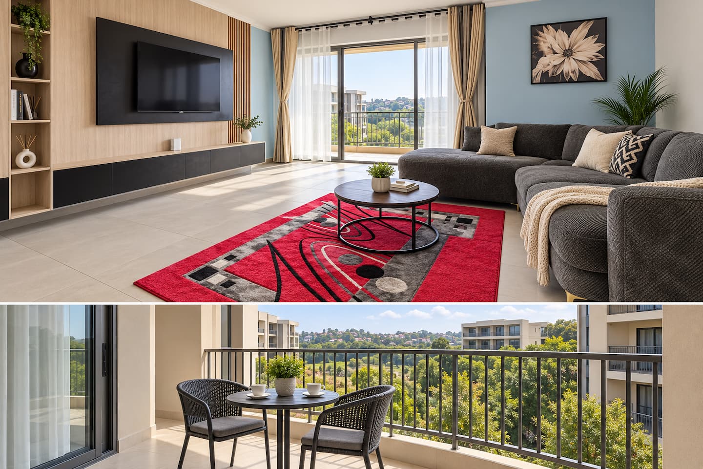 Lounge and balcony views